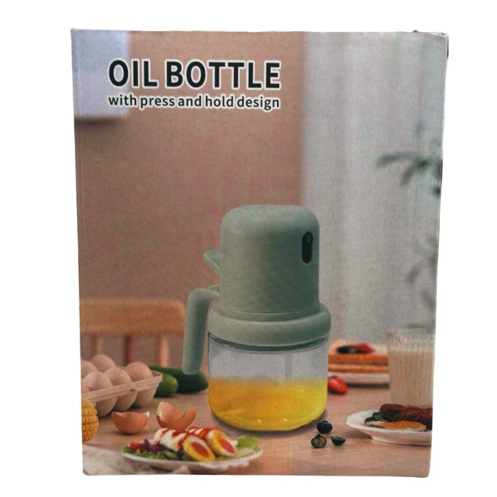 Oil Bottle with Press and Hold Design - 180 ml - Gray